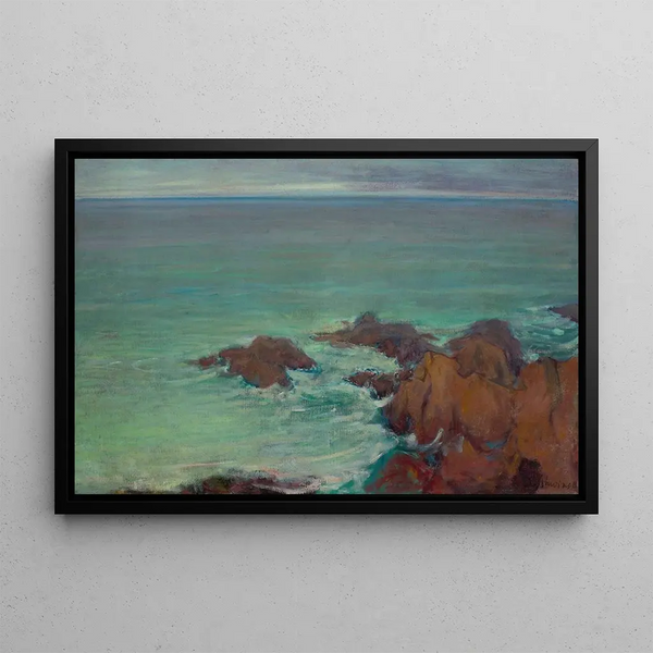 Sea in Brittany - Władysław Ślewiński — framed artwork on a wall