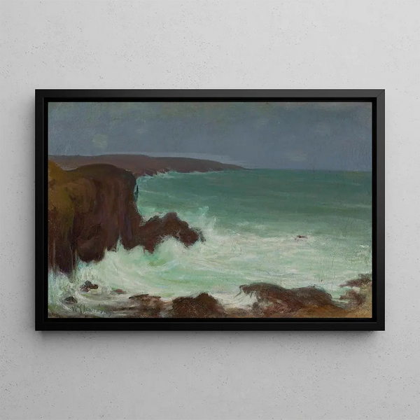 Stormy Waves - Władysław Ślewiński — framed artwork on a wall