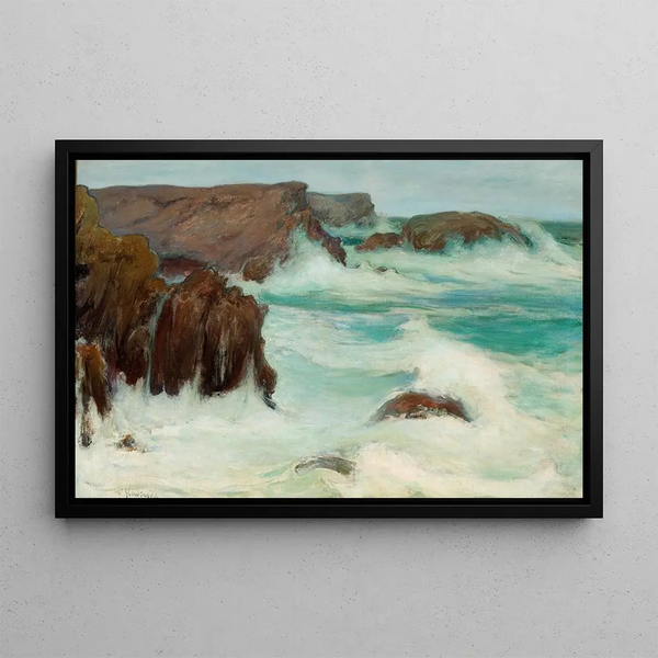 The Sea in Brittany - Władysław Ślewiński — framed artwork on a wall