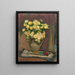 Vase of Small White Roses - Władysław Ślewiński — framed artwork on a wall