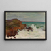 Waves in a Rocky Bay - Władysław Ślewiński — framed artwork on a wall