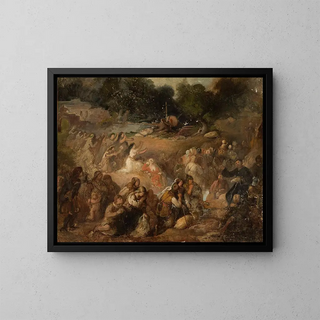Baptism of Lithuania - Władysław Łuszczkiewicz — framed artwork on a wall