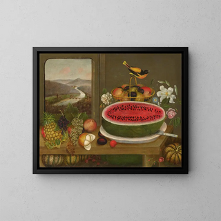 Fruit and Baltimore Oriole - Vassily Kandinsky — framed artwork on a wall