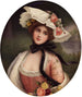 Portrait of a beauty holding roses - Richard Wagner — artwork view
