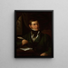Portrait Painting of Andrzej Towiański 1799-1878 - Walenty Wańkowicz — framed artwork on a wall