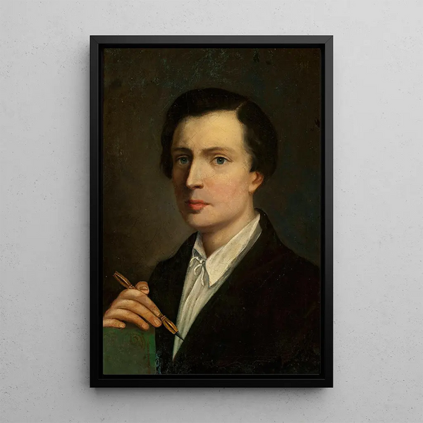 Portrait of a man - Walenty Wańkowicz — framed artwork on a wall