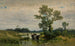 Cows crossing the river - Walery Brochocki — artwork view