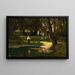 Girl near a Pond - Walery Brochocki — framed artwork on a wall