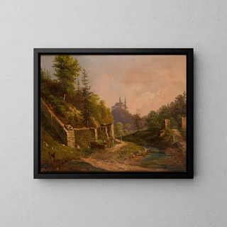 Vue de Czerna près de Krzeszowice - Walery Eljasz-Radzikowski — framed artwork on a wall