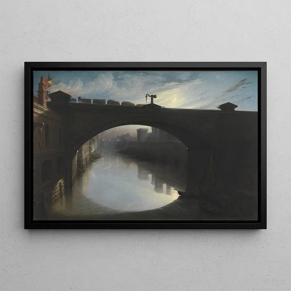 Pont ferroviaire sur la rivière Cart à Paisley - Waller Hugh Paton — framed artwork on a wall