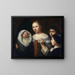 Portrait of a Young Woman with Three Children - Wallerant Vaillant — framed artwork on a wall