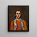 Golden and blue Boléro Painting - Walt Kuhn — framed artwork on a wall