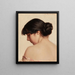Woman with Updo Hair - Walter Blackman — framed artwork on a wall