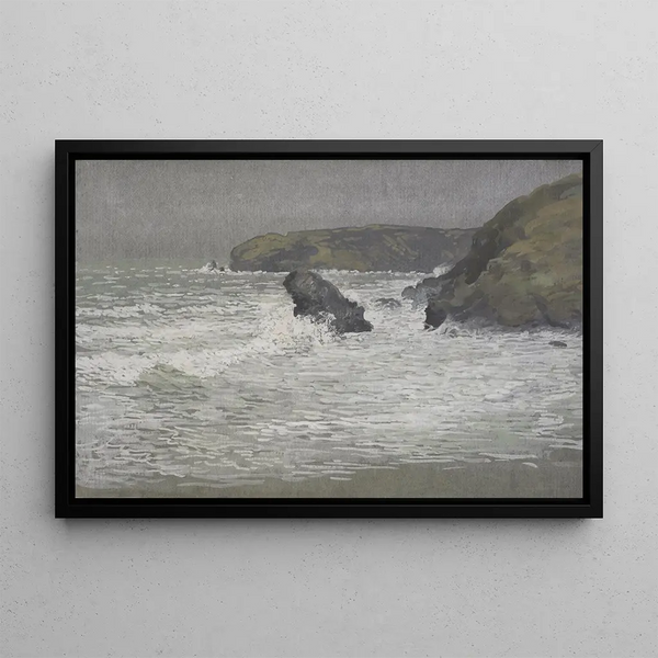 Coastal Scene Painting - Walter Crane — framed artwork on a wall