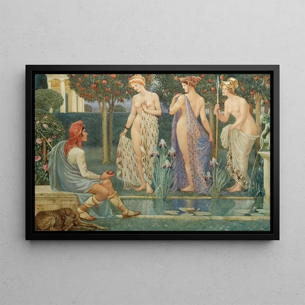 The Judgment of Paris - Walter Crane — framed artwork on a wall