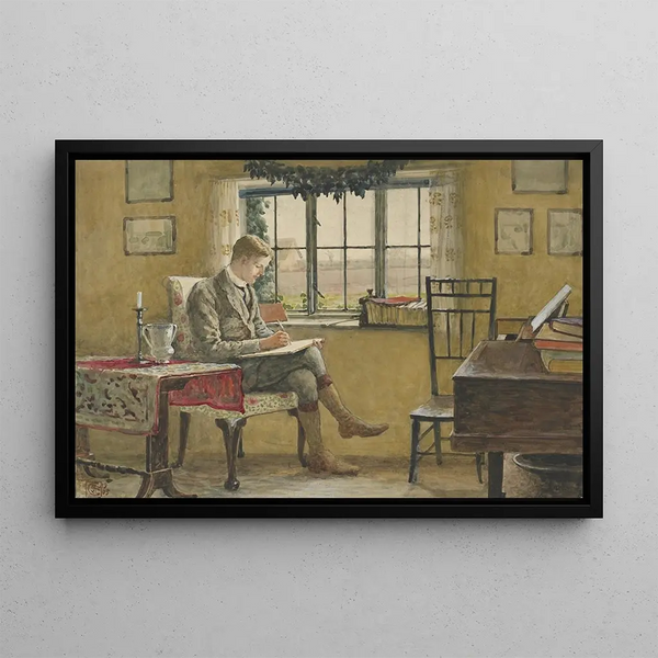 the Cypress Tree Farm - Walter Crane — framed artwork on a wall