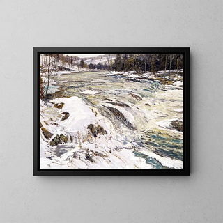 Les rapides - Walter Elmer Schofield — framed artwork on a wall