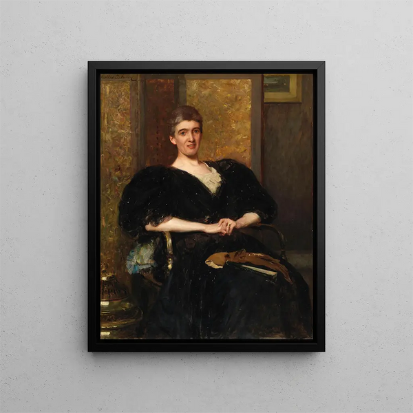 Portrait of Lady Armstrong née Ferrard - Walter Frederick Osborne — framed artwork on a wall