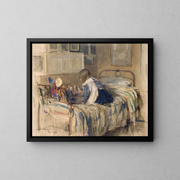 L'École des poupées - Walter Frederick Osborne — framed artwork on a wall