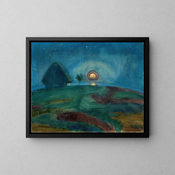 Lever de lune sur Hiddensoe - Walter Gramatt — framed artwork on a wall