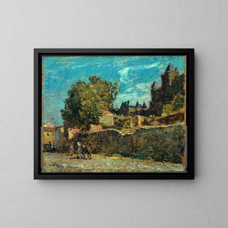 Carcassonne - Walter Griffin — framed artwork on a wall
