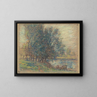 Saules à Longpré - Walter Griffin — framed artwork on a wall