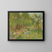 Girl in the Garden - Walter Kurt Wiemken — framed artwork on a wall