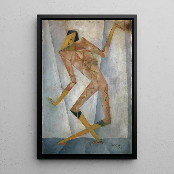 Harlequin - Walter Kurt Wiemken — framed artwork on a wall