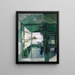 Old woman in a greenhouse - Walter Kurt Wiemken — framed artwork on a wall