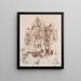 Skulls - Walter Kurt Wiemken — framed artwork on a wall