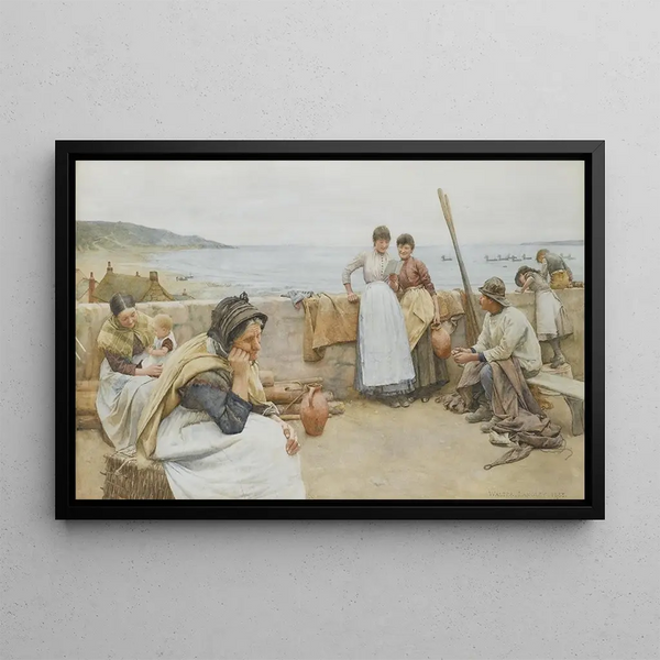 Idylle Villageoise - Walter Langley — framed artwork on a wall