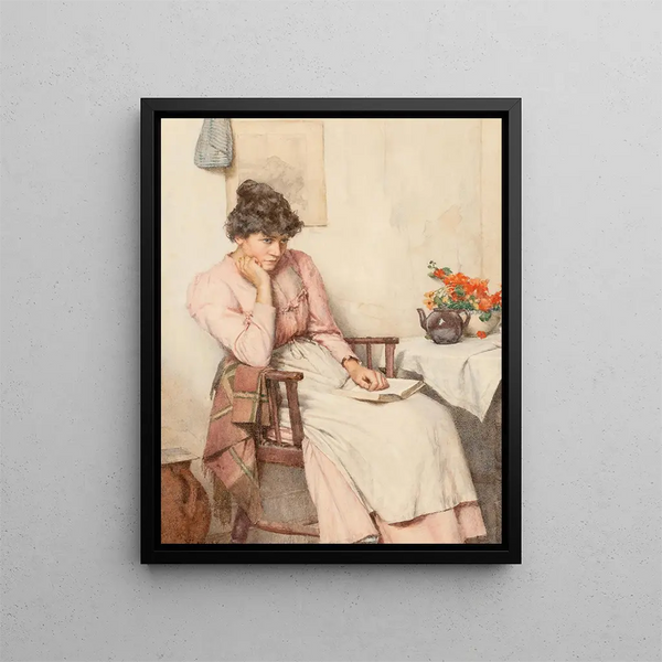A Moment of Reflection - Walter Langley — framed artwork on a wall