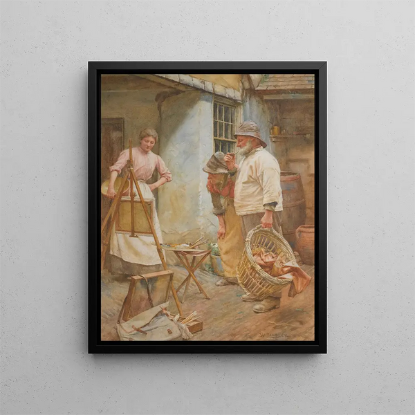 Local reviews painting - Walter Langley — framed artwork on a wall