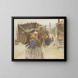 The Fisherman's Wife - Walter Langley — framed artwork on a wall
