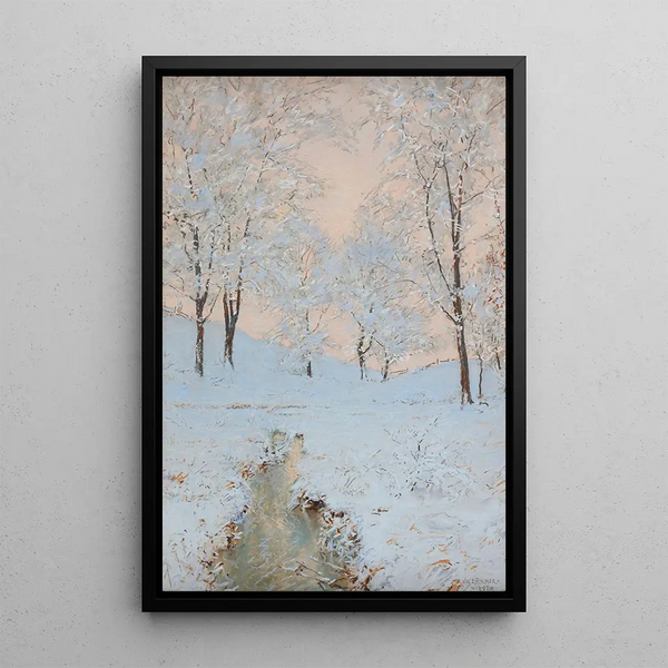 Winter Glow - Walter Launt Palmer — framed artwork on a wall