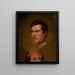 Double autoportrait at different ages - Walter Libbey — framed artwork on a wall