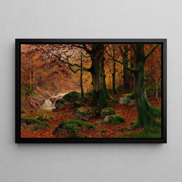 Autumn Forest II - Walter Moras — framed artwork on a wall