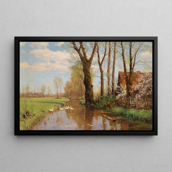 Summer Idylle - Walter Moras — framed artwork on a wall