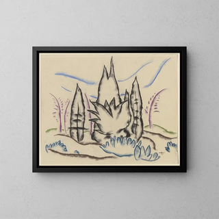 Group of Trees - Walter Ophey — framed artwork on a wall