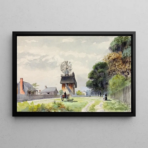 Village de Floride - Walter Paris — framed artwork on a wall
