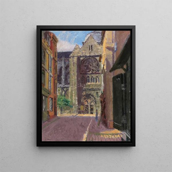 La Rue Pecquet Dieppe - Walter Richard Sickert — framed artwork on a wall