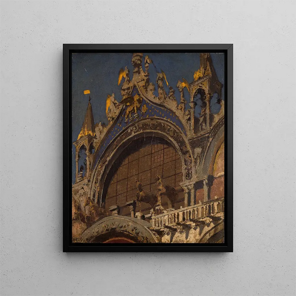Les chevaux de Saint-Marc à Venise - Walter Richard Sickert — framed artwork on a wall