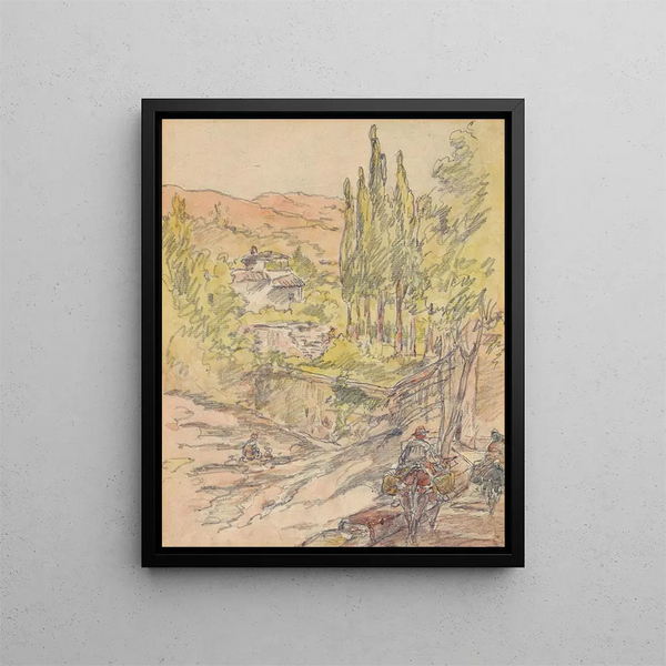 Pomegranate - Walter Shirlaw — framed artwork on a wall