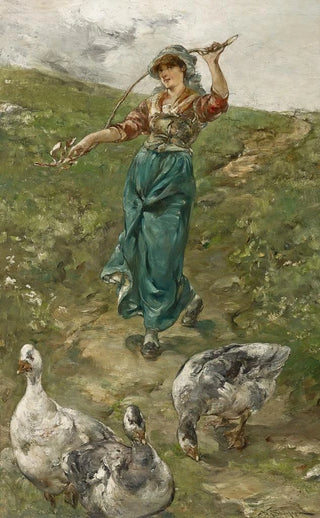 The Goose Keeper - Walter Shirlaw — artwork view