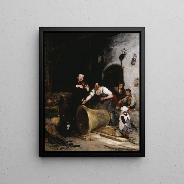 Faire sonner la cloche - Walter Shirlaw — framed artwork on a wall
