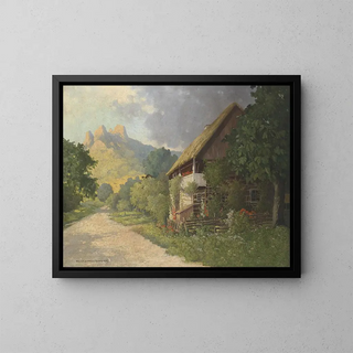 Idyllic scene - Walter Stoitzner — framed artwork on a wall