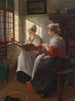 Two girls at the window - Walther Firle — artwork view