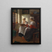 Two girls at the window - Walther Firle — framed artwork on a wall