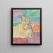 Nude at the table - Walther Gamerith — framed artwork on a wall