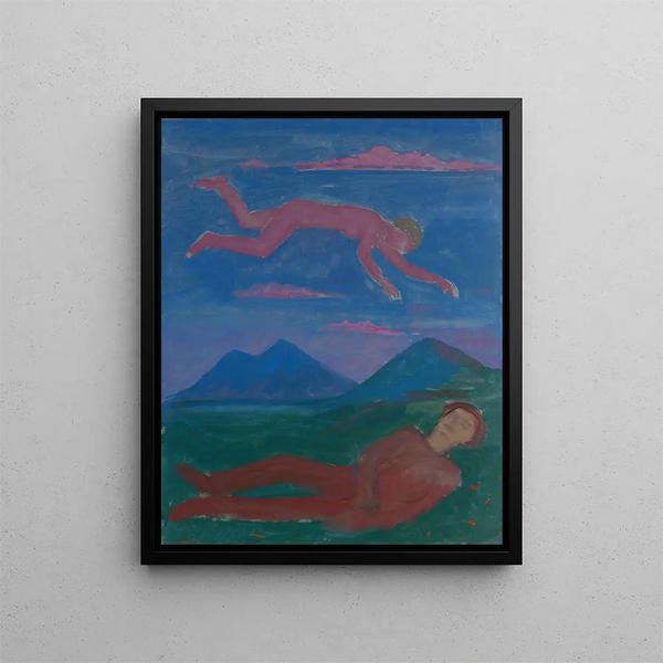Scene allégorique - Walther Gamerith — framed artwork on a wall